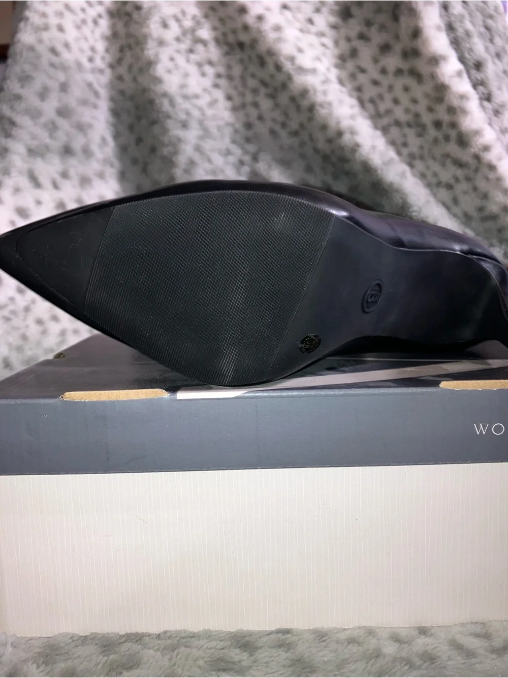 Worthington Black Pointed-Toe Leather Pumps